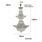 DecorBites™ K9 Crystal Gold Ceiling Chandelier - Trendy Chrome Lighting