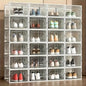 24pcs Large Stackable Plastic Shoe Storage Boxes Dustproof Transparent Display Cabinet for Men/Women Sports Shoes Boots Hat Orga