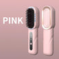 Electric LCD Usb Ceramic Heating Straight Hair Comb Wireless Portable Negative Ion Styling Tool Rechargeable Straightening Brush