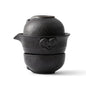 DecorBites™ Kung Fu Tea Set: Teapot, 2 Teacups, Travel Green Tea Cups, Ceramic Gaiwan
