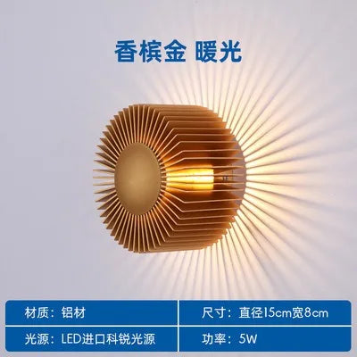 DecorBites™ LED Aluminum Wall Lamp: Modern Minimalist Art Decor for Living Bedroom Hotel