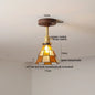 DecorBites™ Green Glass LED Ceiling Lights: Modern Copper Wood Indoor Lamp
