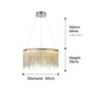 DecorBites™ LED Aluminum Tassel Chandelier: Modern Dimmable Light for Living Room, Hotel, Hall
