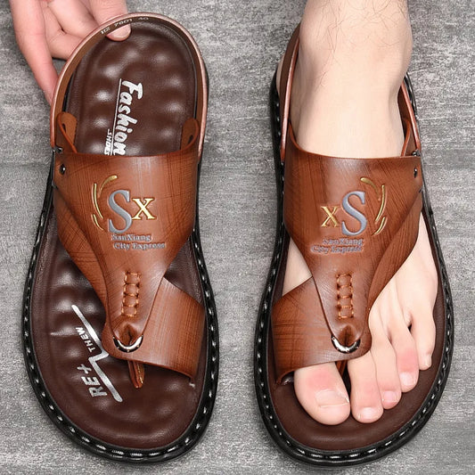 Brand Men's Sandals Summer Soft Soled Anti Slip Beach Shoes Male