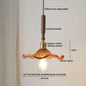 DecorBites™ Green Glass LED Pendent Lamps, Walnut Copper Modern Hanging Light Fixtures