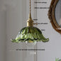 DecorBites™ Green Glass LED Pendant Light | Nordic Modern Copper Knob Switch Hanging Fixture