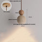DecorBites™ LED Pendant Lamp Black Iron Wabi Sabi Hanging Light - Yellow Travertine