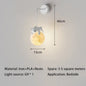 DecorBites™ Kids Room LED Chandeliers White Bear Bunny Pendant Light Glass Bedside Lamp
