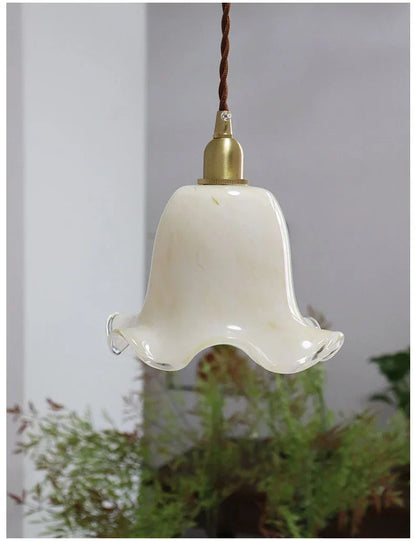 DecorBites™ Glass LED Pendant Lamp: Minimalist European Style, Retro Design, Luxury Brass Finish