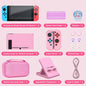 Switch Storage Bag 16 in 1 Switch Console Accessory With Switch Carry Case, Protective Case, Screen Protector Adjustable Stand