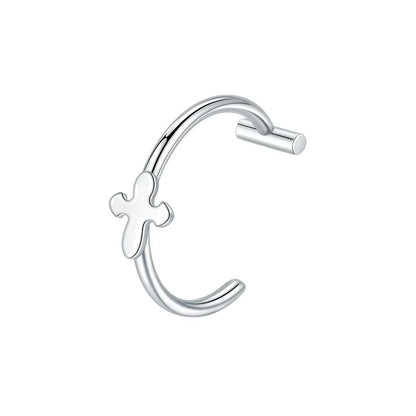 1PC Stainless Steel Fake Nose Ring Hoop Septum Rings Non-Pierced C