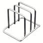 1pc Space-Saving Stainless Steel Pot Lid and Cutting Board Organizer Combo - Heavy-Duty Countertop Rack, kitchen organizer