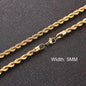 3-11mm Classic Cuban Chain Necklace for, Silver Black Gold Grey Color