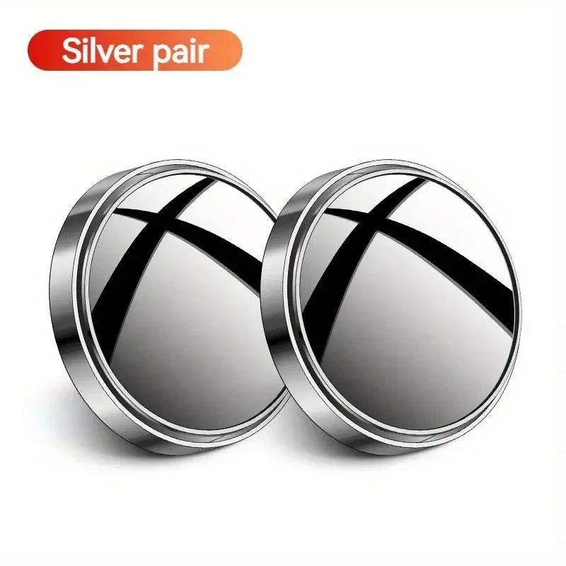 A Pair of 360-Degree Adjustable Wide-Angle Blind Spot Mirrors