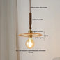 DecorBites™ Green Glass LED Pendent Lamps, Walnut Copper Modern Hanging Light Fixtures