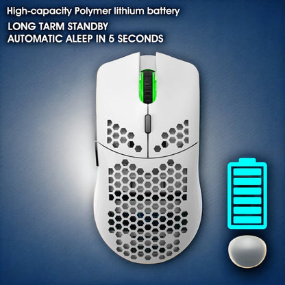 Wireless Bluetooth Keyboard and Mouse Combo, 60% Compact Design, 2.4GHz, White Gamer Set for PC
