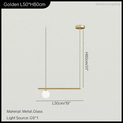 DecorBites™ Linear Minimalist Chandelier Pendant Light for Living Room, Dining Table Ceiling Decor