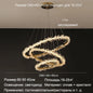 DecorBites™ Golden Crystal LED Round Chandelier for Luxury Indoor Lighting