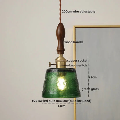 DecorBites™ Glass Copper LED Pendant Lights for Modern Style Dining Kitchen Bedroom