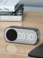 Bluetooth Speaker, Mirror-Faced Clock Alarm Clock Smart Speaker, Bass-Heavy FM Card Insertable Small Speaker