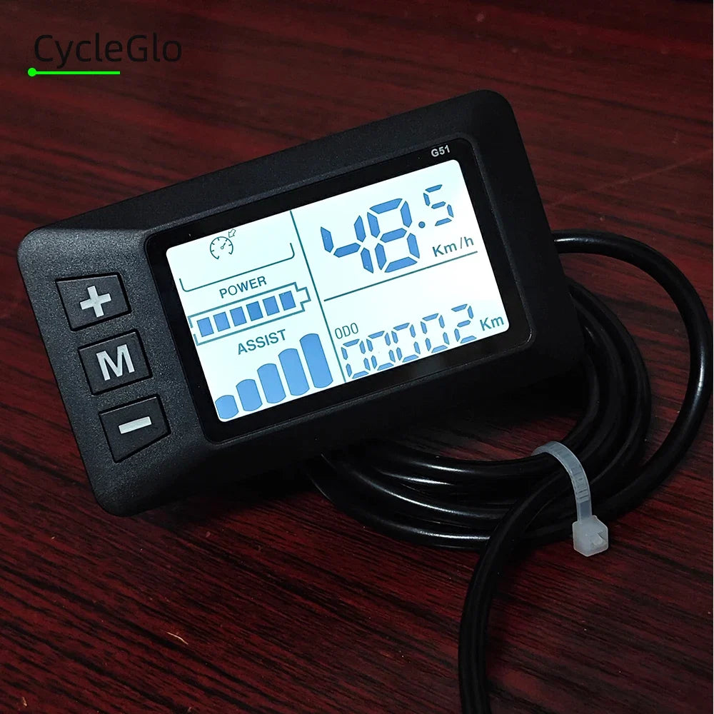 E-bike Brushless Motor Controller 24V 36V 48V 250W 350W with G51 LCD Display Kit Universal for Electric Folding Bike Scooter