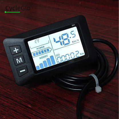 E-bike Brushless Motor Controller 24V 36V 48V 250W 350W with G51 LCD Display Kit Universal for Electric Folding Bike Scooter