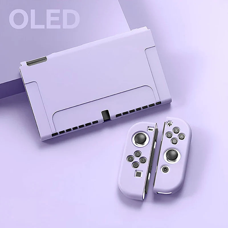Protective Case Compatible with  Switch OLED Console and Joy-Cons,Switch Can Be Inserted in Dock with Shell Nintendo Switch Skin