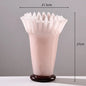DecorBites™ Large Glass Vase with Lotus Leaf Edge for Home Decor