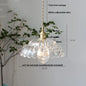DecorBites™ Glass Flower LED Pendant Light, Adjustable Knob Switch, Modern Design
