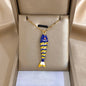 18K Gold Plated Stainless Steel Fish Pendant Necklace for Women