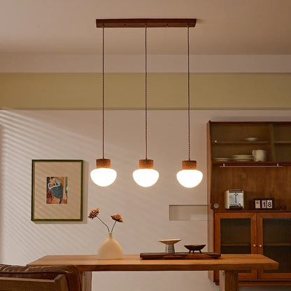 DecorBites™ Hemp Rope LED Pendant Light - Nordic Glass Hanging Lamp for Home Decor