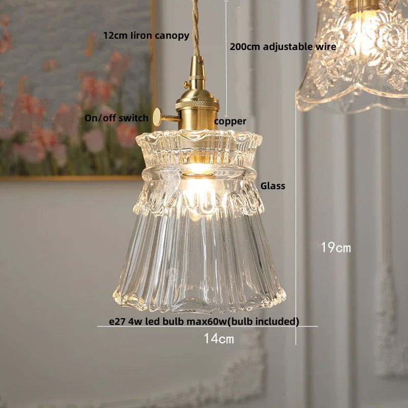 DecorBites™ Glass LED Pendant Lamp: Nordic Modern Design, Adjustable Hanging Light Fixture