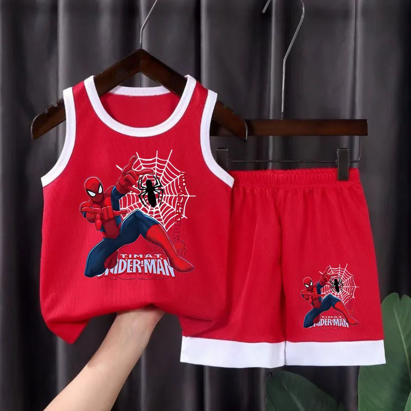 Summer Breathable Comfy Mesh Boys Basketball Clothes Sets Kids Casual