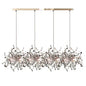 DecorBites™ Leaf Chrome Ceiling Chandelier for Living Room, Bar, or Balcony Lighting