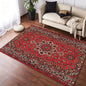 Red Persian Carpet Floor Mat Flannel Rugs Cozy Plush Thickened Soft Warm Winter Floor Mat Non Slip Living Room Home Indoor Use