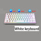 Wireless Bluetooth Keyboard and Mouse Combo, 60% Compact Design, 2.4GHz, White Gamer Set for PC