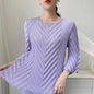 Spring New Women Handmade Pleated Pants Set Comfortable Casual Seven