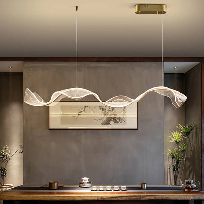 DecorBites™ LED Acrylic Chandelier Dining Room Light Fixtures Adjustable Kitchen Hanging Lamp