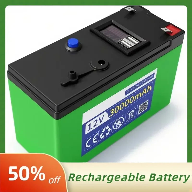 12V 30000mAh Rechargeable Li-Polymer Battery Pack for Agricultural Electric Backpack Sprayer LED Lights and Toy Car Battery