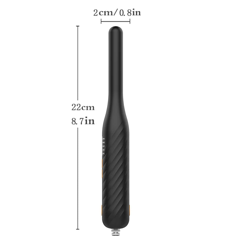 2-In-1 Mini Hair Straightener Curler, 5 Heat Level Control, Ceramic