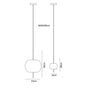 DecorBites™ KUSHI LED Glass Pendant Light for Living Room, Kitchen, or Bedside Table