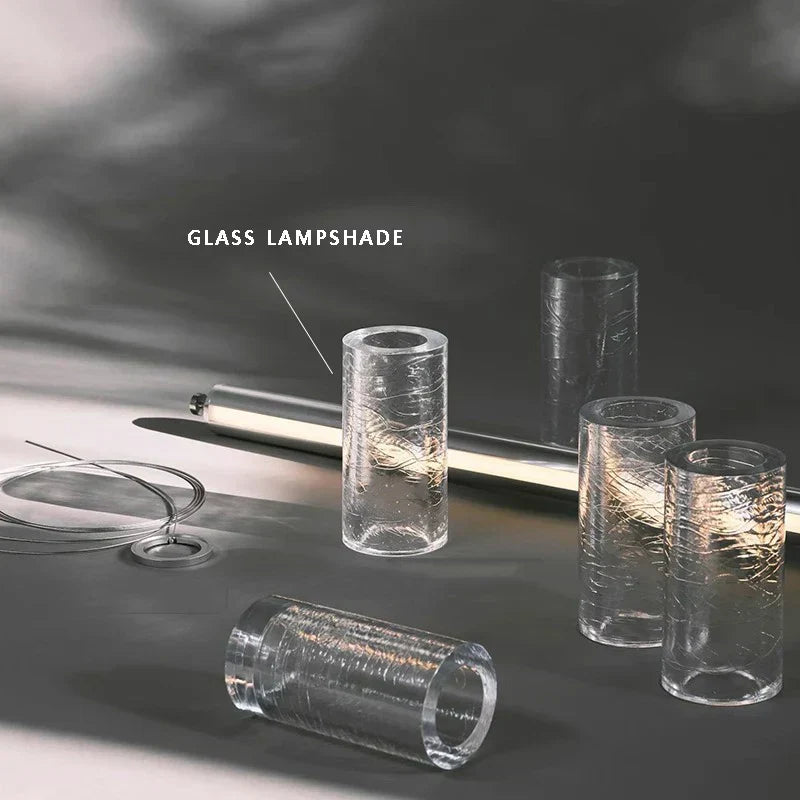 DecorBites™ Glass LED Chandelier: Modern Italian Design for Dining Room, Kitchen Island, or Home Luxury