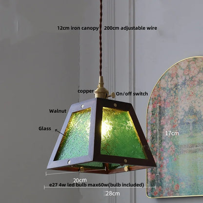 DecorBites™ Glass LED Pendant Lamp Copper Socket for Dining Living Room Decor