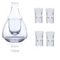 DecorBites™ Japanese Style Glass Wine Bottle & Cup Set with Wine Warmer