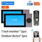 Wifi Wired Smart Home Video Door Intercom System 7" Color Screen Monitor AHD 1080P Doorbell Tuya App Remote Unlock