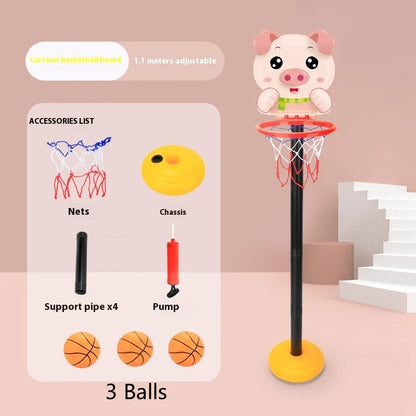 Children's Version Vertical Adjustable Lifting Basketball Rack Outdoor Home Indoor Sports Crtoon Rebound Parent-child Interacti