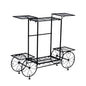 Garden Cart Stand Flower Pot Holder Display Rack Home Plant Stand - Multi-Functional Garden Storage Organizer