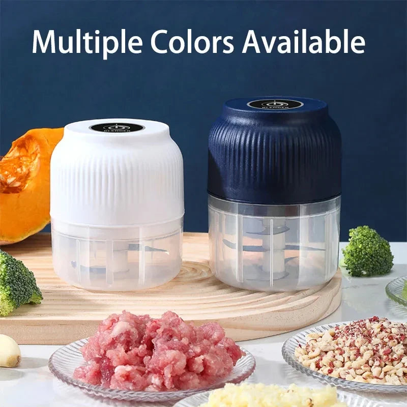 250ml Mini Wireless USB Rechargeable Electric Vegetable Chopper Garlic