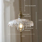 DecorBites™ Green Glass LED Pendant Lamp with Copper Wood Handle for Modern Nordic Home Decor