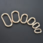 5pcs Metal Oval O Ring Spring Clasp Openable Round Carabiner Keychain Clips Hook Dog Chain DIY Jewelry Buckle